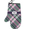 Plaid with Pop Left Oven Mitt (Personalized)