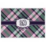 Plaid with Pop Laminated Placemat w/ Monogram