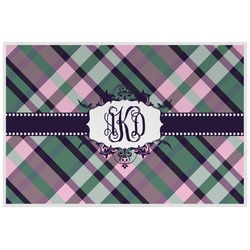 Plaid with Pop Laminated Placemat w/ Monogram