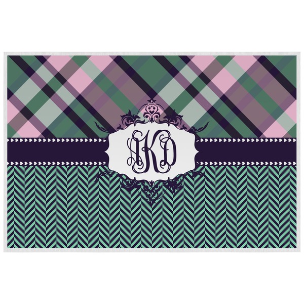Plaid with Pop Personalized Placemat (Back)
