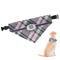 Plaid with Pop Dog Bandana - Large (Personalized)