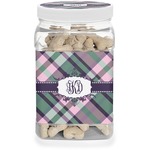 Plaid with Pop Dog Treat Jar (Personalized)