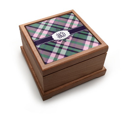 Plaid with Pop Pet Urn w/ Monogram