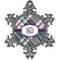 Plaid with Pop Pewter Ornament - Front