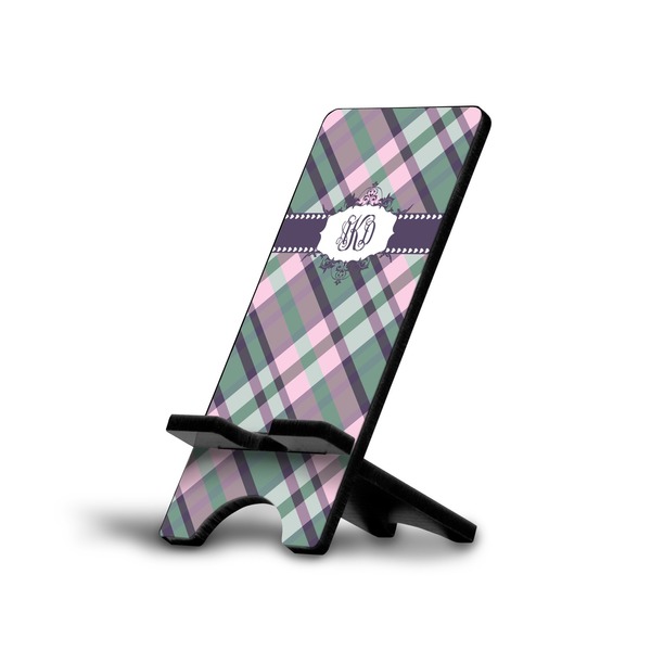 Custom Plaid with Pop Cell Phone Stand (Personalized)