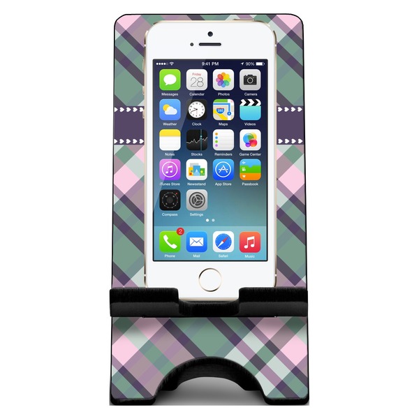Plaid with Pop Phone Stand w/ Phone