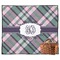 Plaid with Pop Picnic Blanket - Flat - With Basket