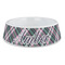 Plaid with Pop Plastic Dog Bowl - Large (Personalized)