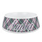 Plaid with Pop Plastic Dog Bowl (Personalized)