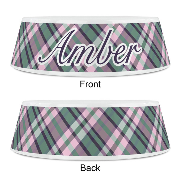 Plaid with Pop Plastic Pet Bowls - Small - APPROVAL