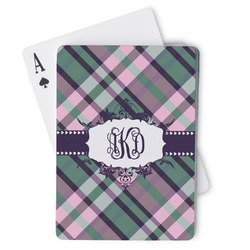Plaid with Pop Playing Cards (Personalized)