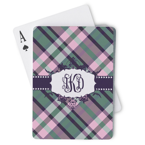 Custom Plaid with Pop Playing Cards (Personalized)