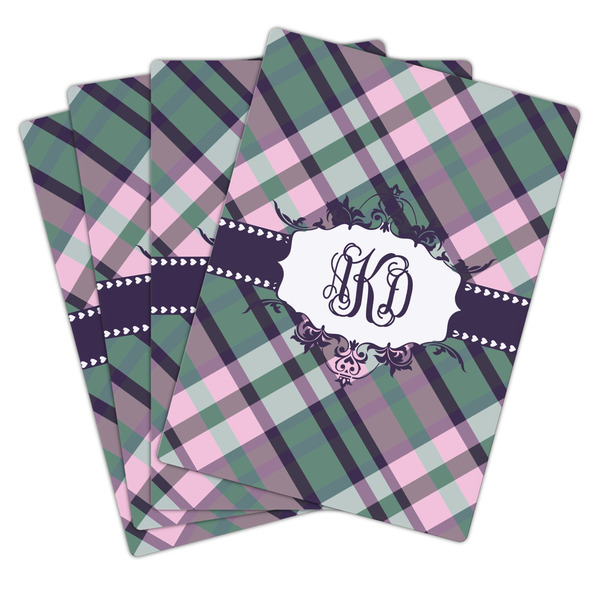 Plaid with Pop Playing Cards - Hand Back View