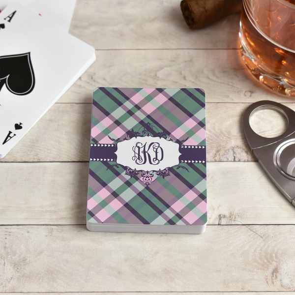 Plaid with Pop Playing Cards - In Context