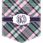Plaid with Pop Iron On Faux Pocket (Personalized)