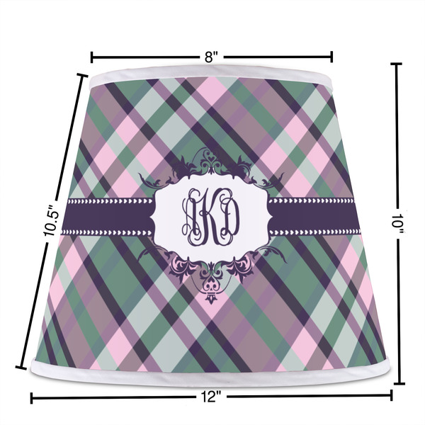 Plaid with Pop Poly Film Empire Lampshade - Dimensions