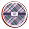 Plaid with Pop Printed Icing Circle - Large - On Cookie