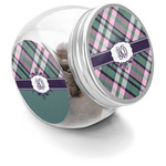 Plaid with Pop Puppy Treat Jar (Personalized)
