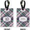 Plaid with Pop Rectangle Luggage Tag (Front + Back)
