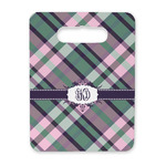 Plaid with Pop Rectangular Trivet with Handle (Personalized)