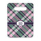 Plaid with Pop Rectangle Trivet with Handle - FRONT