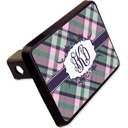 Plaid with Pop Rectangular Trailer Hitch Cover - 2" (Personalized)