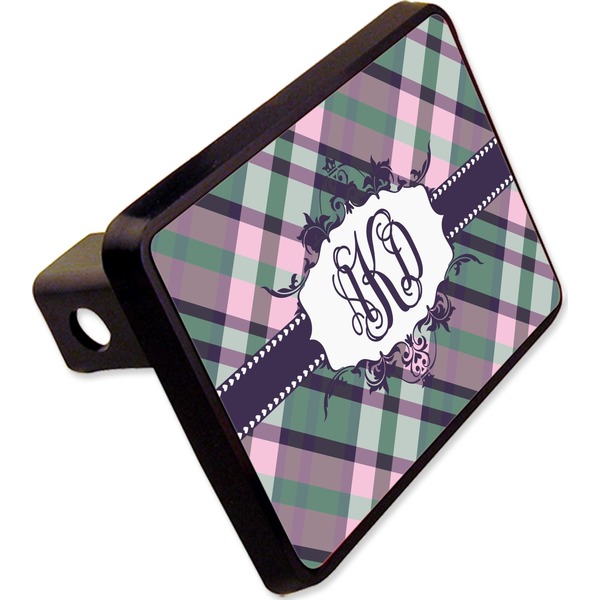 Custom Plaid with Pop Rectangular Trailer Hitch Cover - 2" (Personalized)