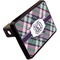 Plaid with Pop Rectangular Car Hitch Cover w/ FRP Insert (Angle View)