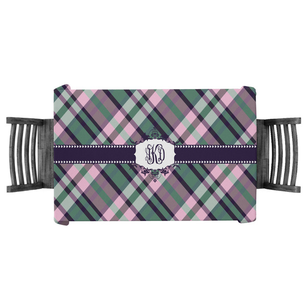 Custom Plaid with Pop Tablecloth - 58"x58" (Personalized)