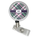 Plaid with Pop Retractable Badge Reel (Personalized)