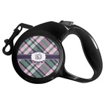 Plaid with Pop Retractable Dog Leash (Personalized)