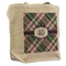 Plaid with Pop Reusable Cotton Grocery Bag - Front View