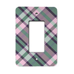 Plaid with Pop Rocker Style Light Switch Cover