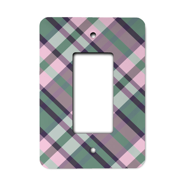 Custom Plaid with Pop Rocker Style Light Switch Cover
