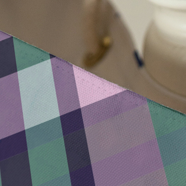 Plaid with Pop Large Rope Tote - Close Up View