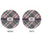 Plaid with Pop Round Linen Placemats - APPROVAL (double sided)