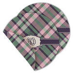 Plaid with Pop Round Linen Placemat - Double Sided (Personalized)
