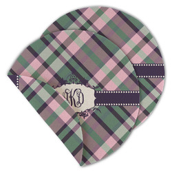 Plaid with Pop Round Linen Placemat - Double Sided - Set of 4 (Personalized)