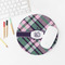 Plaid with Pop Round Mousepad - LIFESTYLE 2