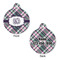 Plaid with Pop Round Pet ID Tag - Large - Approval