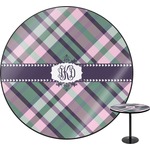 Plaid with Pop Round Table (Personalized)