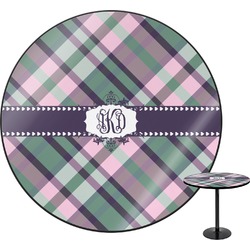 Plaid with Pop Round Table - 30" (Personalized)