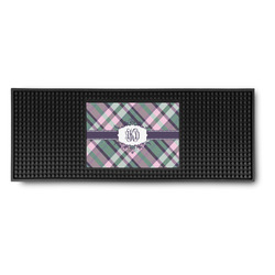 Plaid with Pop Rubber Bar Mat (Personalized)