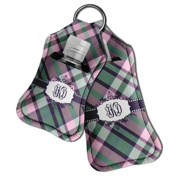 Plaid with Pop Sanitizer Holder Keychain - Both in Case (PARENT)
