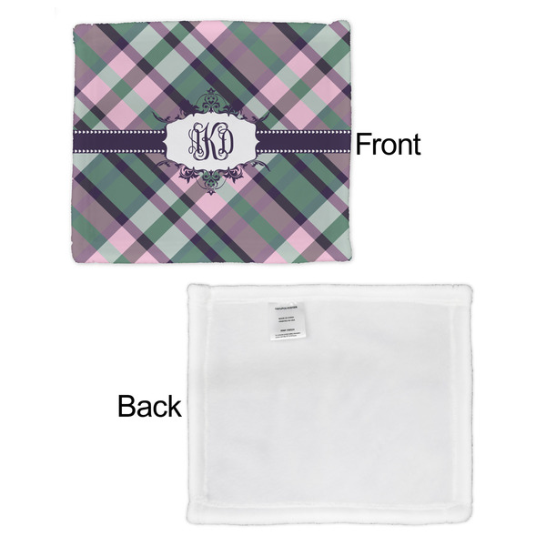 Plaid with Pop Security Blanket - Front & White Back View