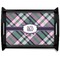Plaid with Pop Serving Tray Black Large - Main