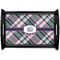 Plaid with Pop Serving Tray Black Small - Main