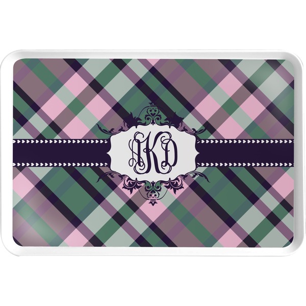 Custom Plaid with Pop Serving Tray (Personalized)