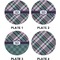 Plaid with Pop Set of Appetizer / Dessert Plates (Approval)