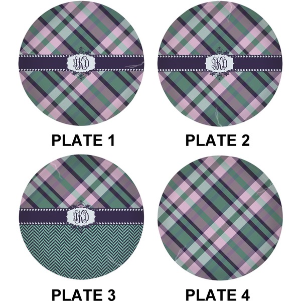 Plaid with Pop Set of Lunch / Dinner Plates (Approval)